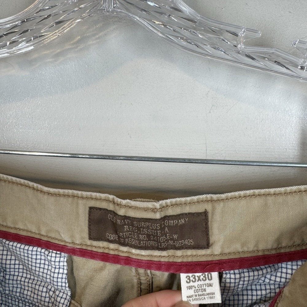 Old Navy Cargo Pants Mens Sz 33x30 Brown Surplus Military Vintage Y2K Skater 00s - Picture 8 of 10